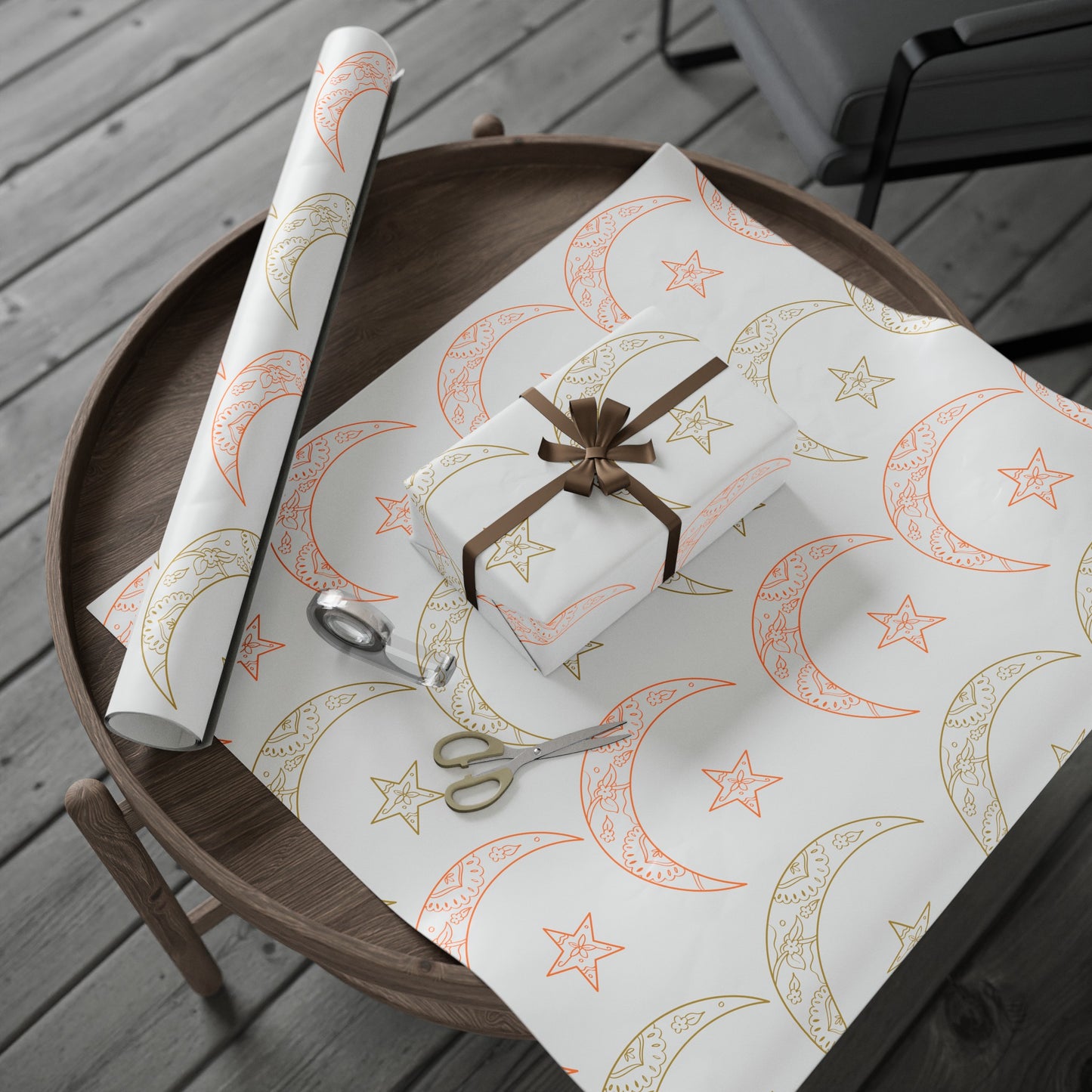 Wrapping Papers, Ramadan gift, Eid gift, holiday gift, Arabic, Islam, gift wrap, white