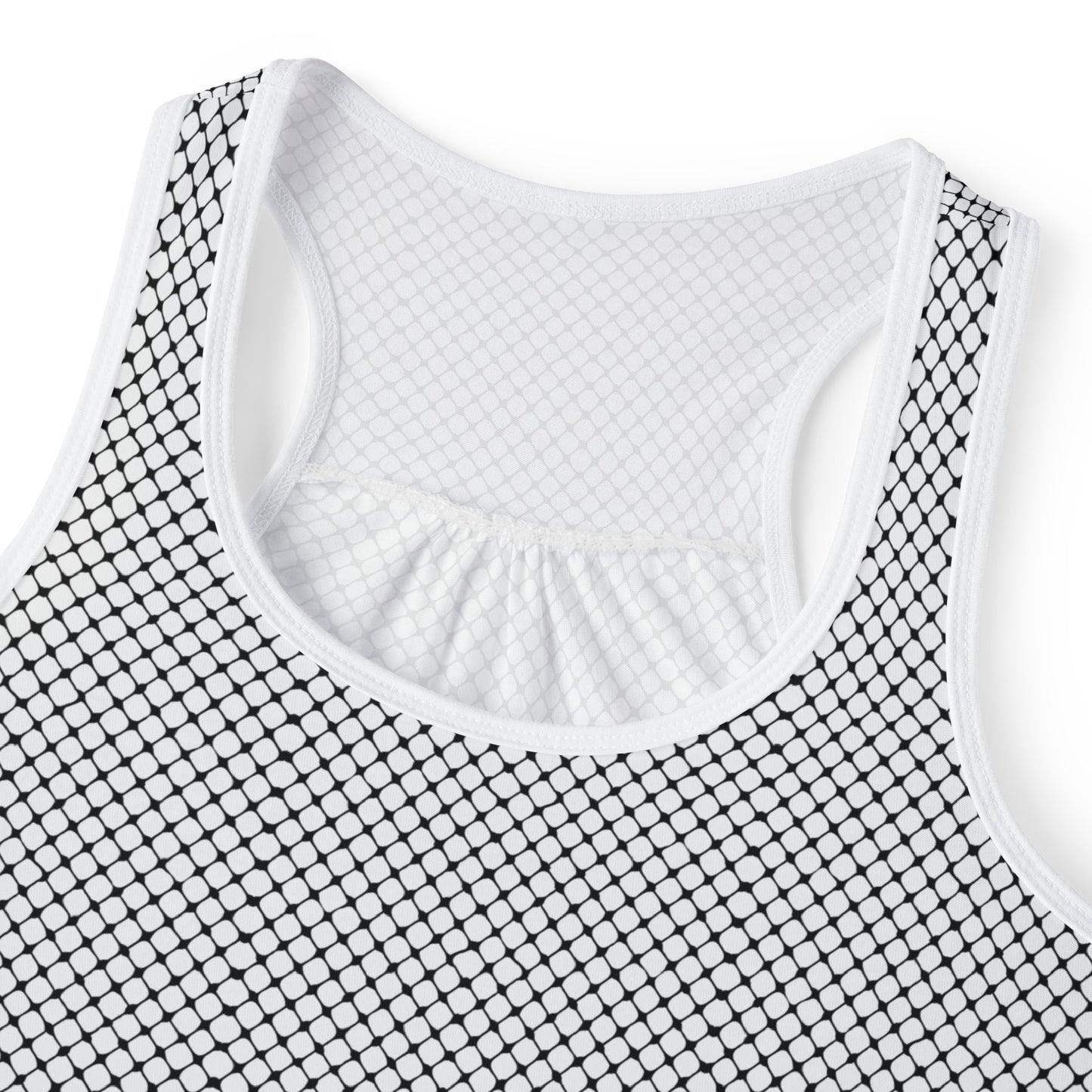 Black and White Kufiyah keffiyeh Print Women's Tank Top (AOP)