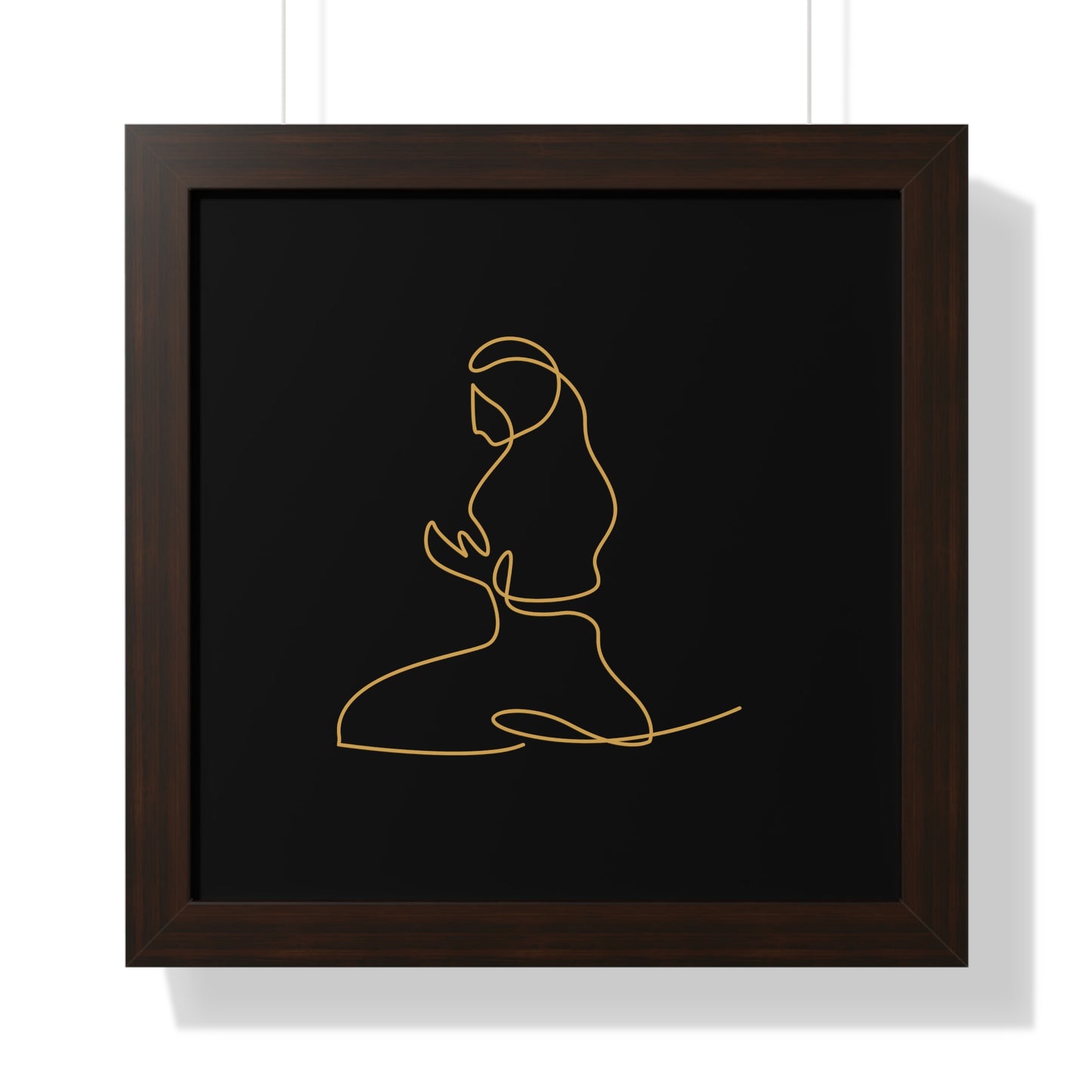 Framed Poster praying, Islam, Islam praying, women praying, Muslim woman, gift, Eid, Ramadan, decor, wall art, minimal art, Islam art