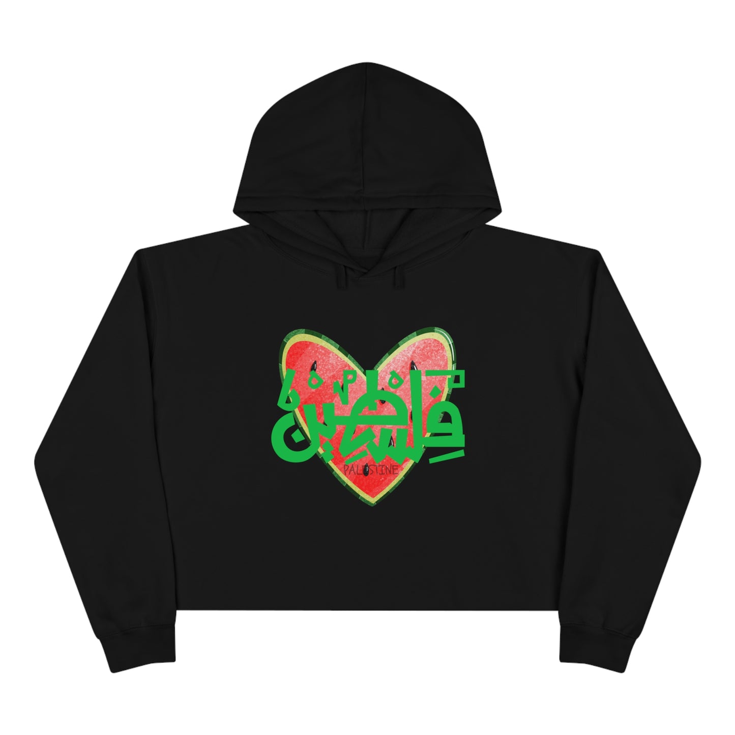 watermelon love Palestine Spring Crop Hoodie, watermelon