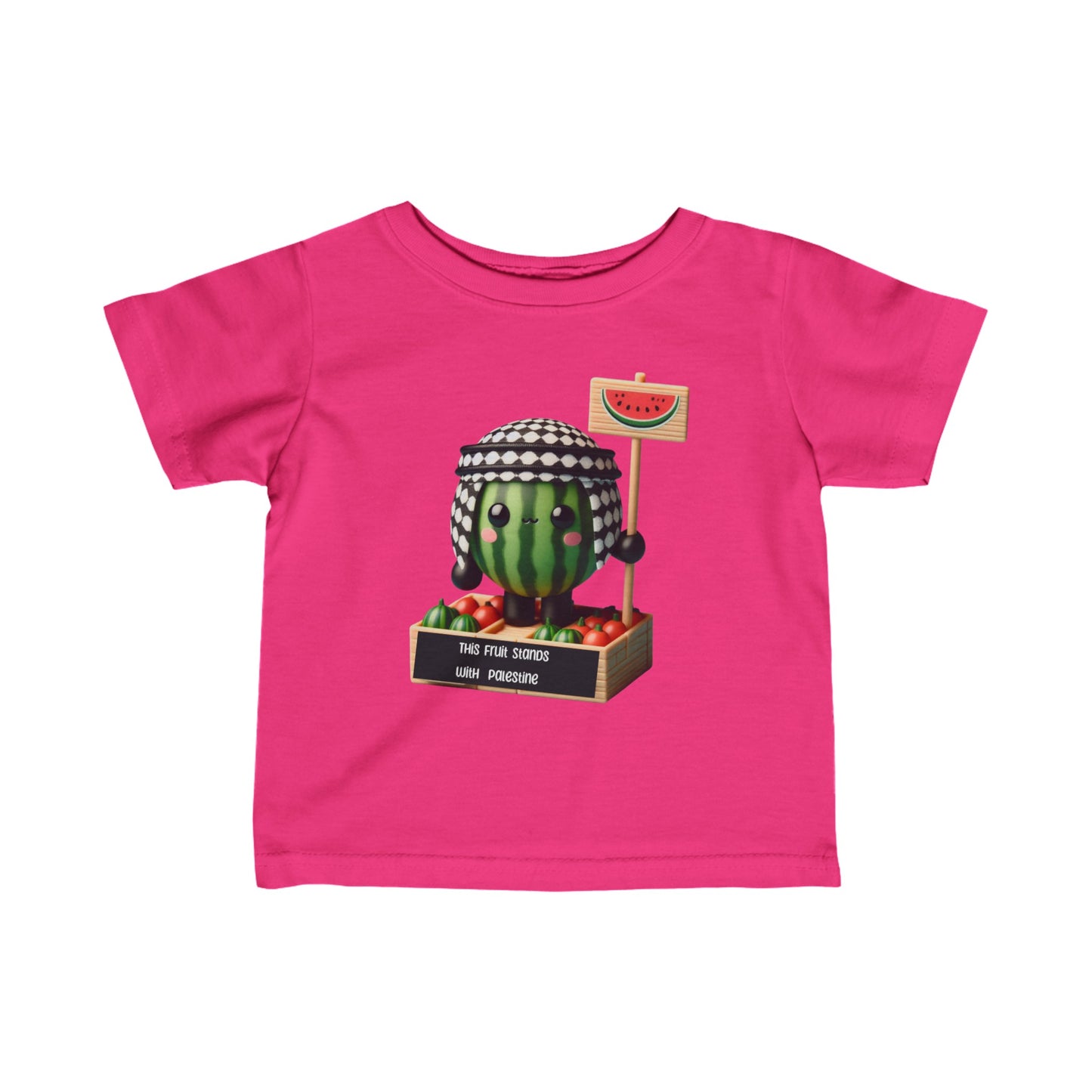 this fruit stands with Palestine watermelon Infant Fine Jersey Tee