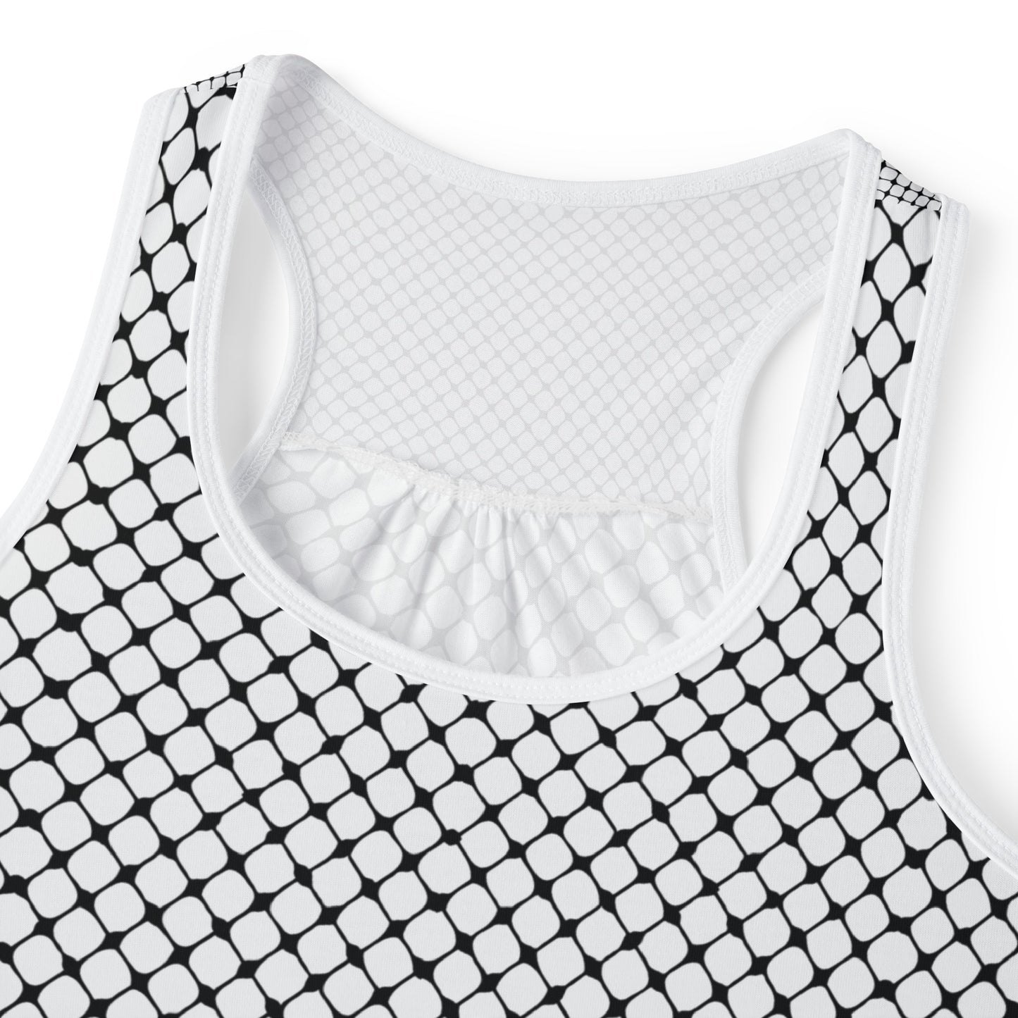 Black and White Kufiyah keffiyeh Print Women's Tank Top (AOP)