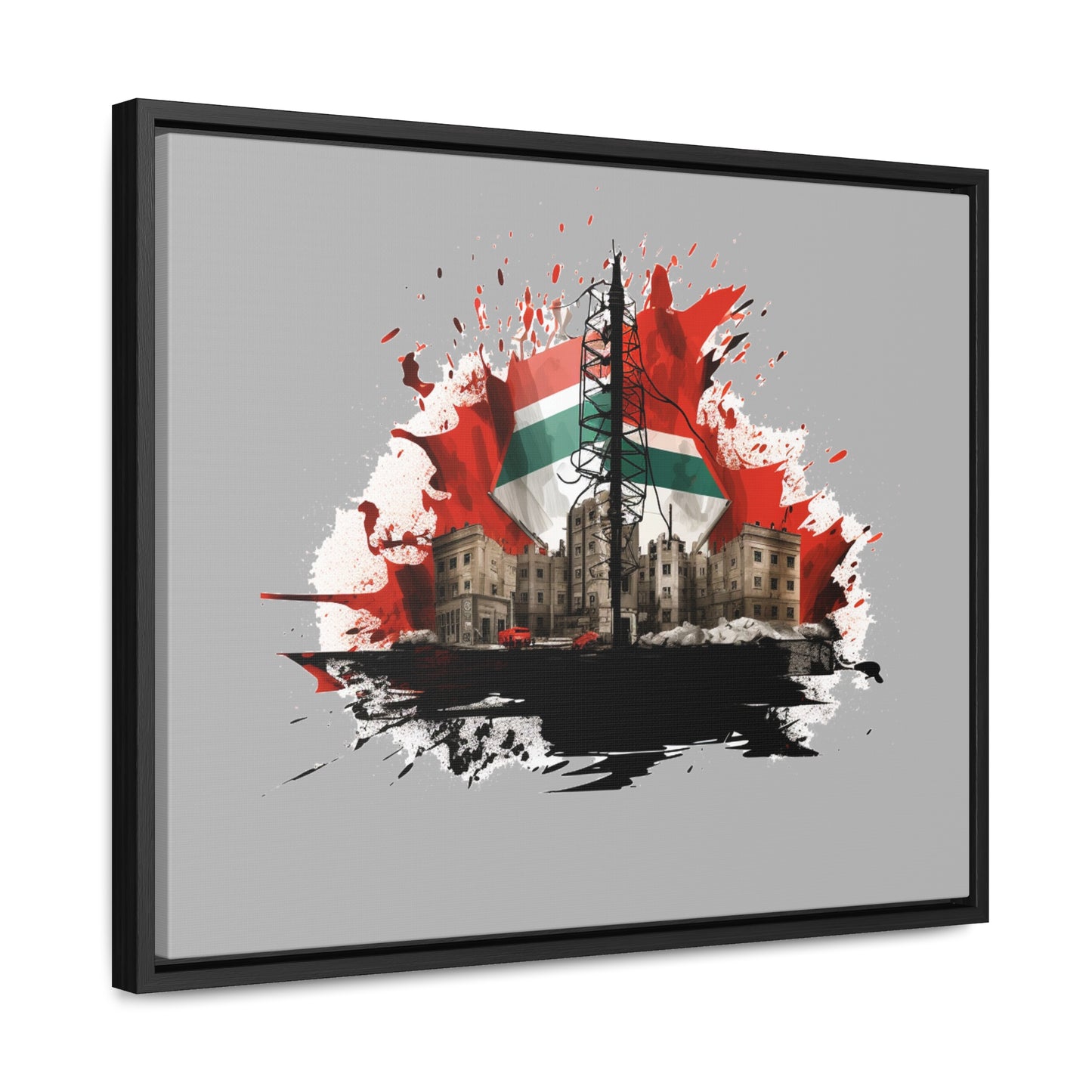 Canvas Wraps, Horizontal Frame, Palestine, Resist, Support the Cause in Style, Keffiyeh, Resistance, Free Palestine, Gaza, Palestine art