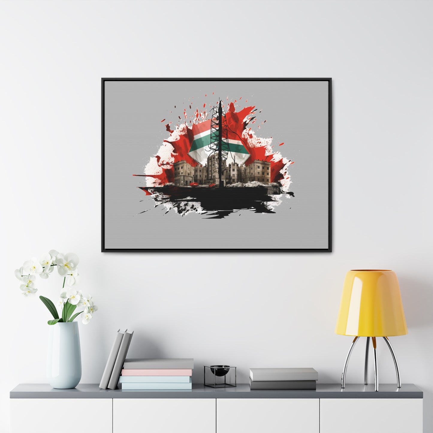 Canvas Wraps, Horizontal Frame, Palestine, Resist, Support the Cause in Style, Keffiyeh, Resistance, Free Palestine, Gaza, Palestine art