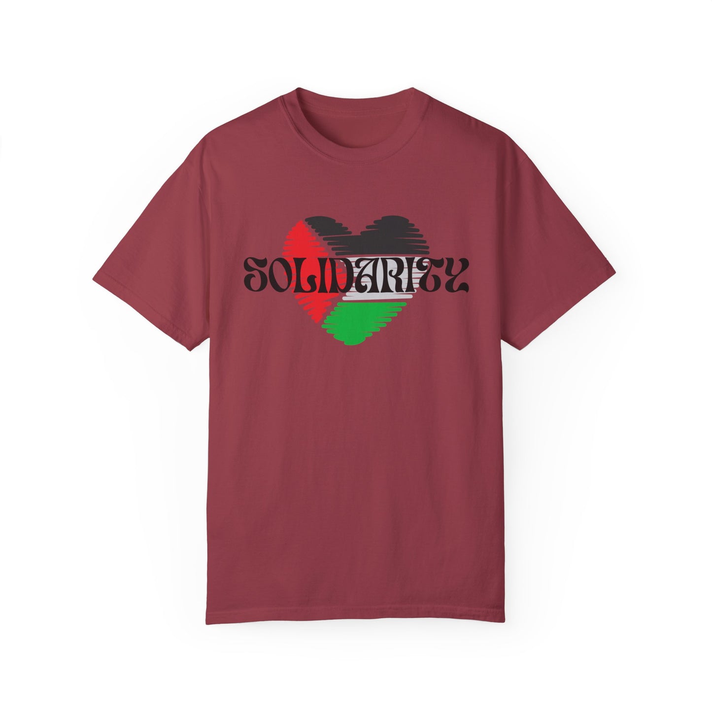 Palestine Spring Unisex heart flag solidarity Garment-Dyed solidarity T-shirt