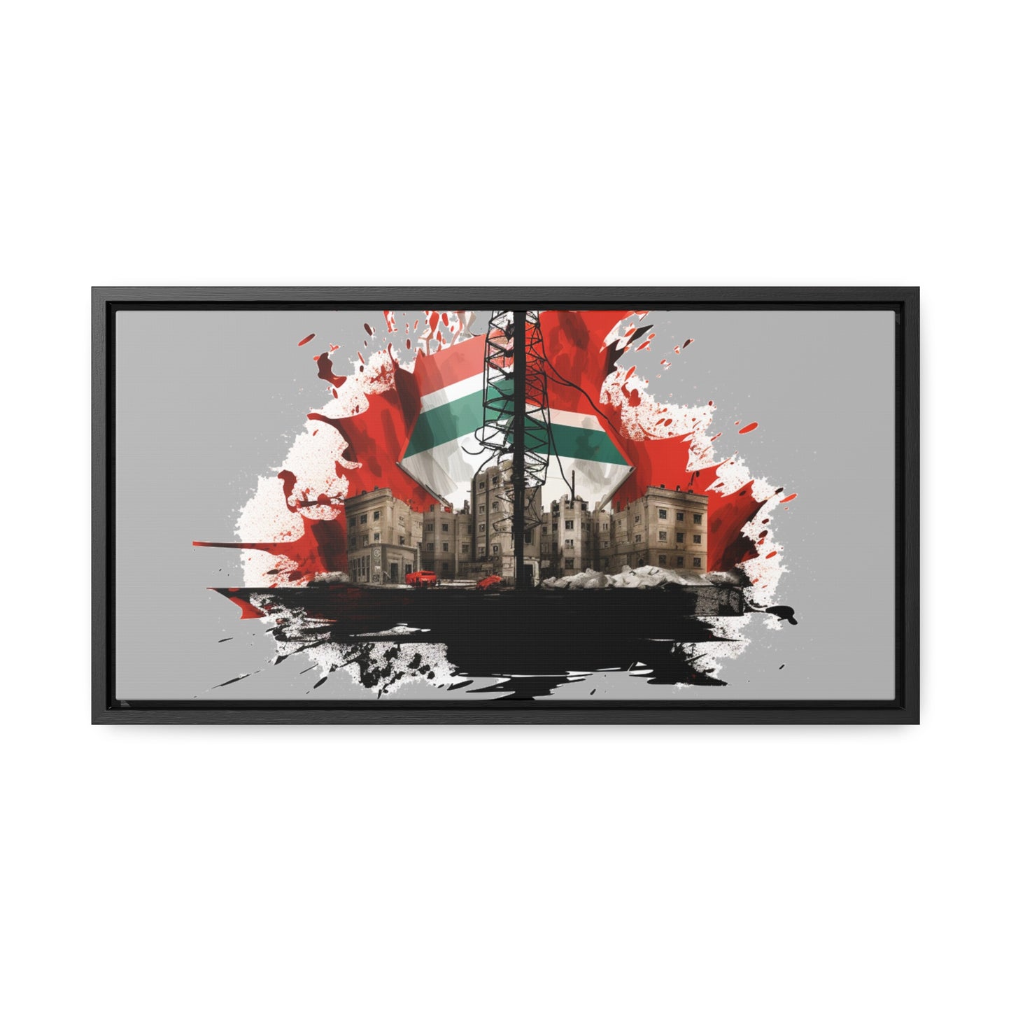 Canvas Wraps, Horizontal Frame, Palestine, Resist, Support the Cause in Style, Keffiyeh, Resistance, Free Palestine, Gaza, Palestine art
