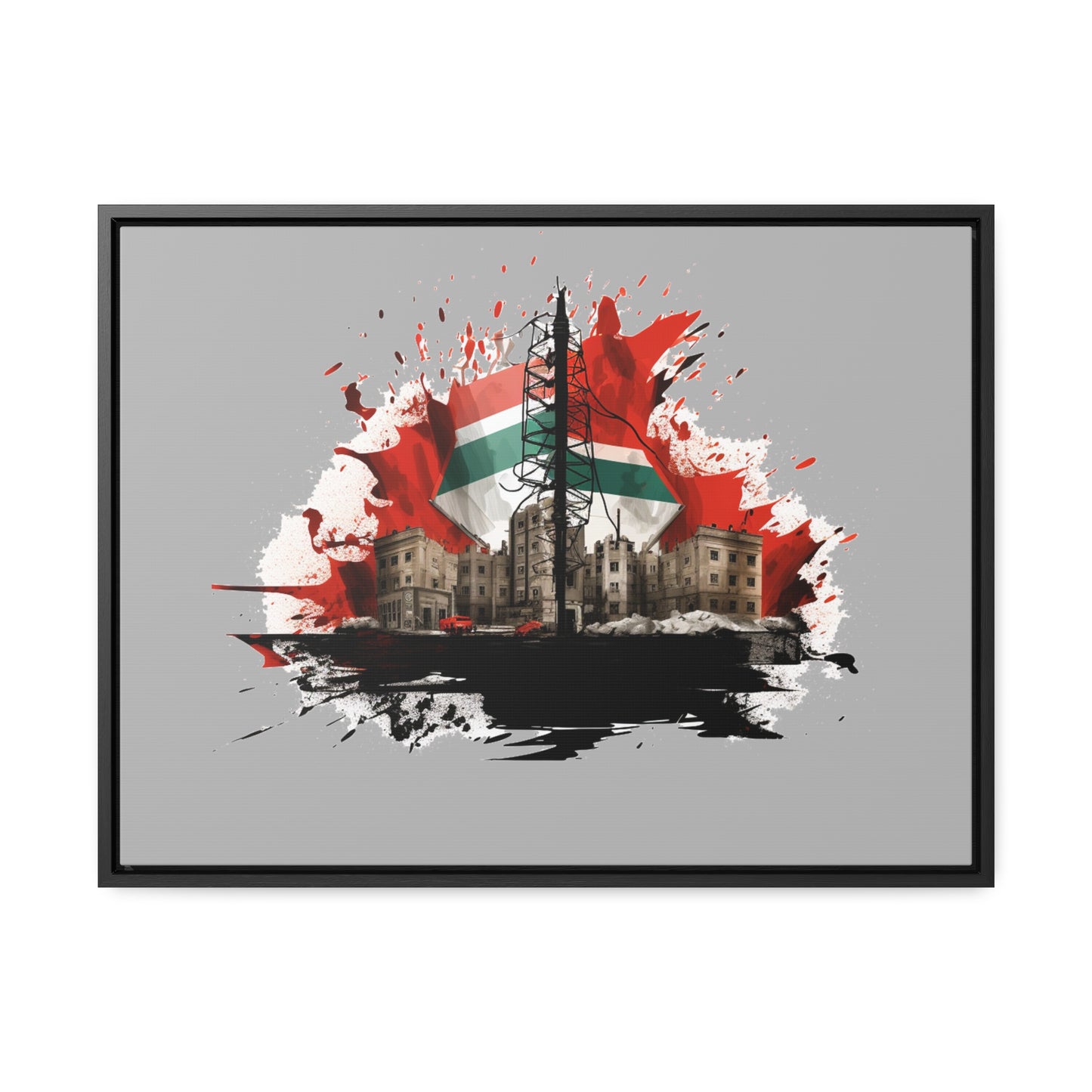 Canvas Wraps, Horizontal Frame, Palestine, Resist, Support the Cause in Style, Keffiyeh, Resistance, Free Palestine, Gaza, Palestine art