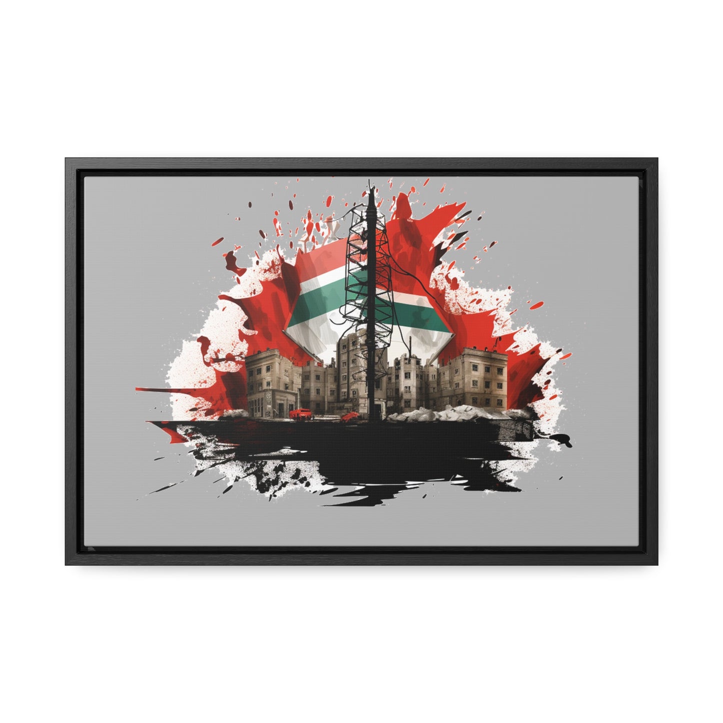Canvas Wraps, Horizontal Frame, Palestine, Resist, Support the Cause in Style, Keffiyeh, Resistance, Free Palestine, Gaza, Palestine art