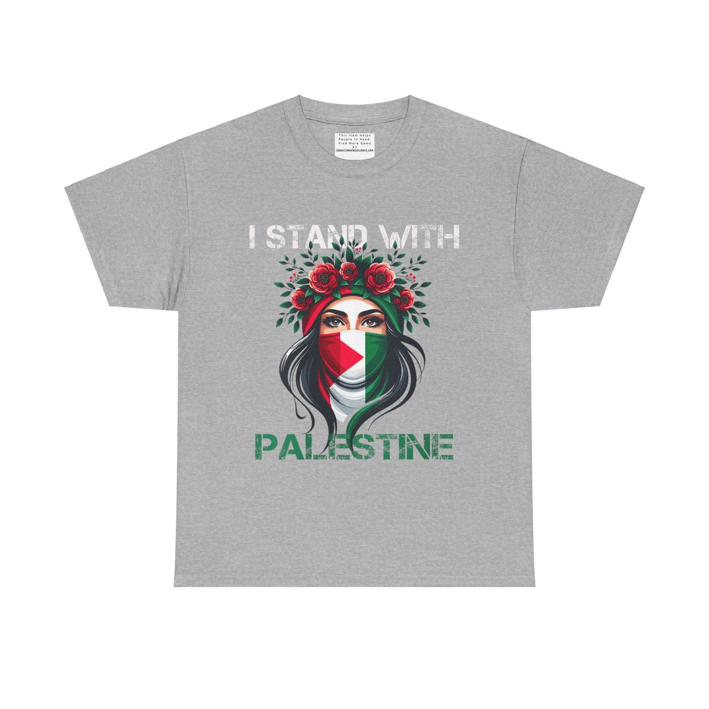 Unisex Heavy Cotton Tee, Palestine Flag, Resist, Arabic, Support the Cause in Style, Kuffiyeh, Keffiyeh, Resistance, Free Palestine, Gaza