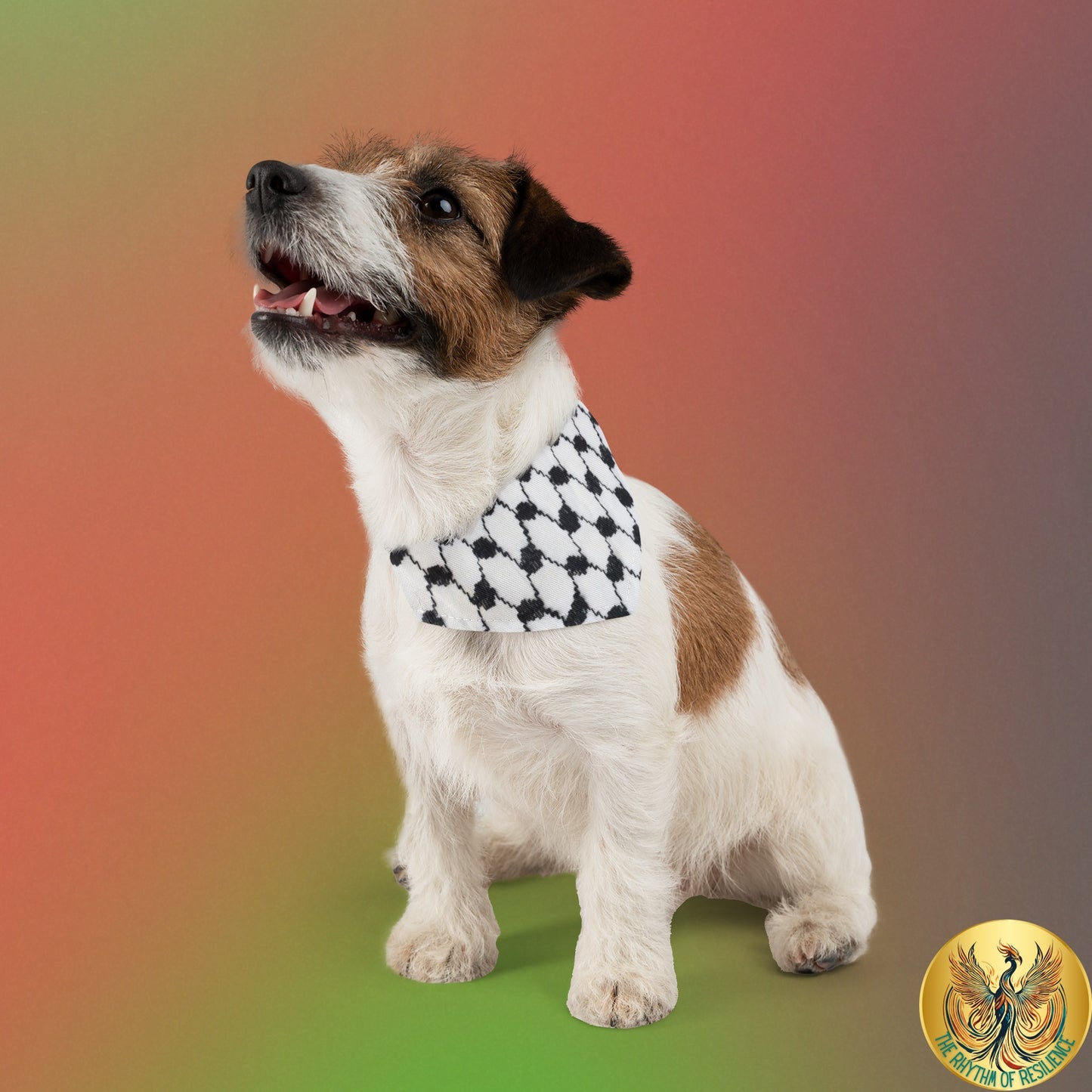 Pet Bandana Collar keffiyeh print