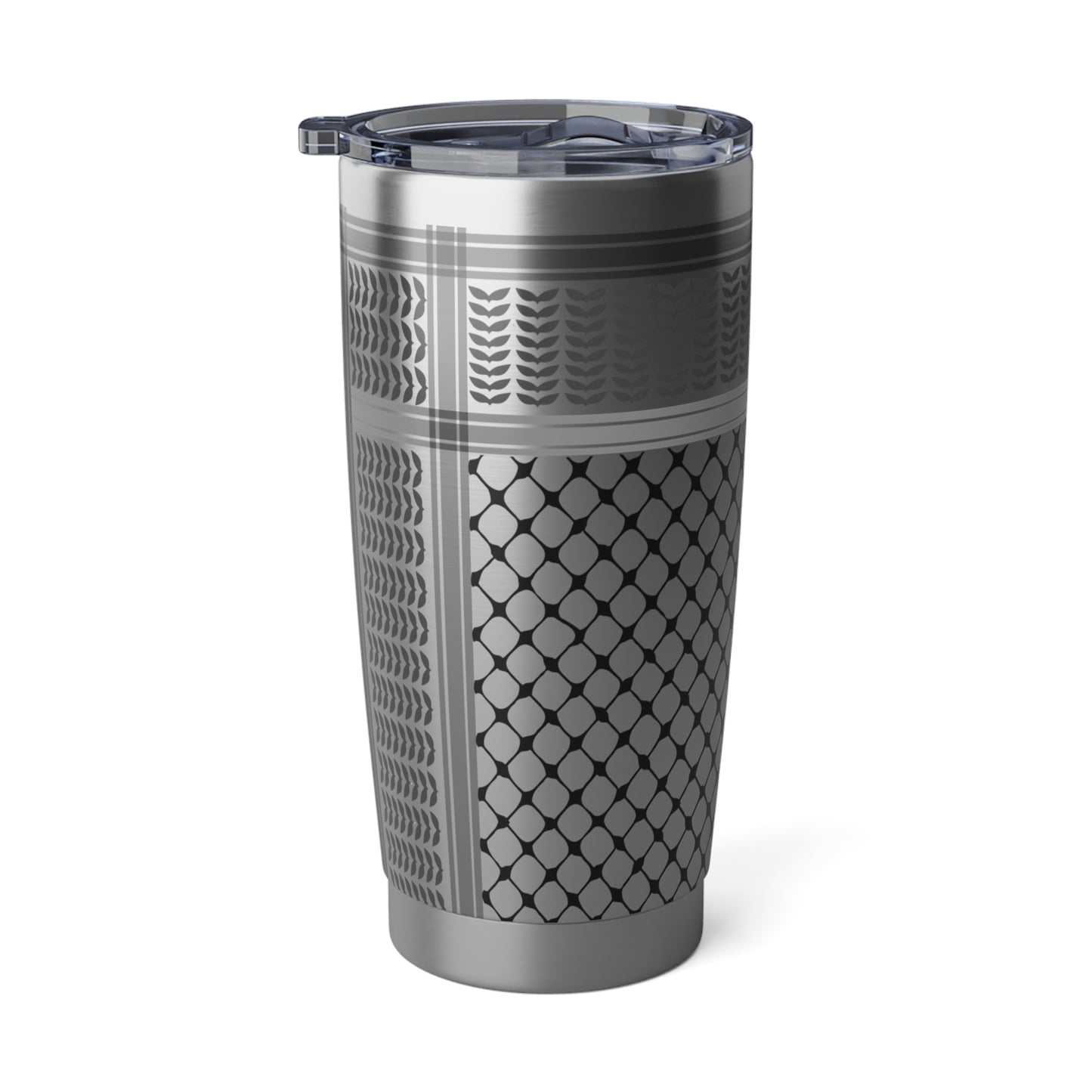 Vagabond 20oz Tumbler, keffiyeh, coffee, tea, hot drink, cup, Palestine, Arabic