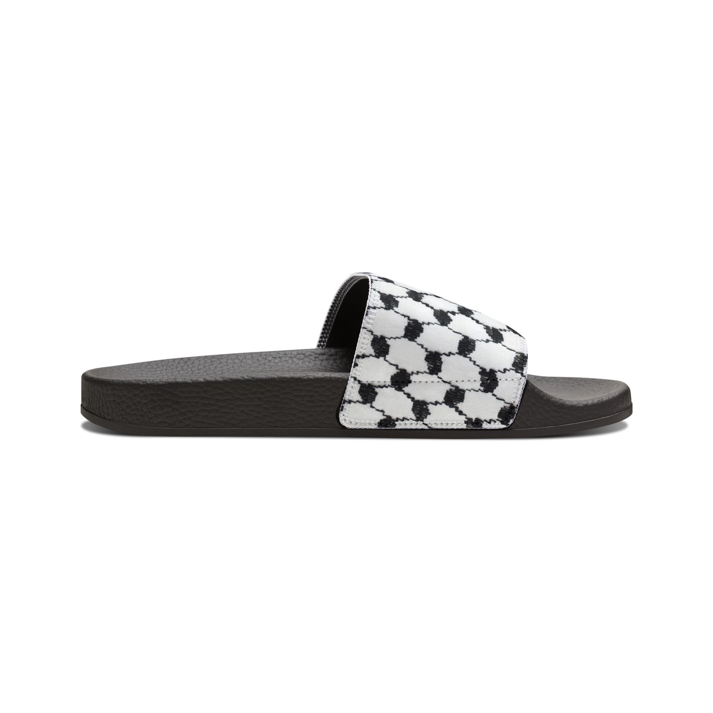 Black and White Kufiyah keffiyeh Print Women's Removable-Strap Sandals