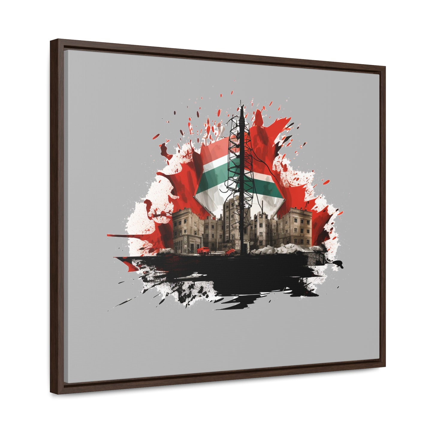 Canvas Wraps, Horizontal Frame, Palestine, Resist, Support the Cause in Style, Keffiyeh, Resistance, Free Palestine, Gaza, Palestine art
