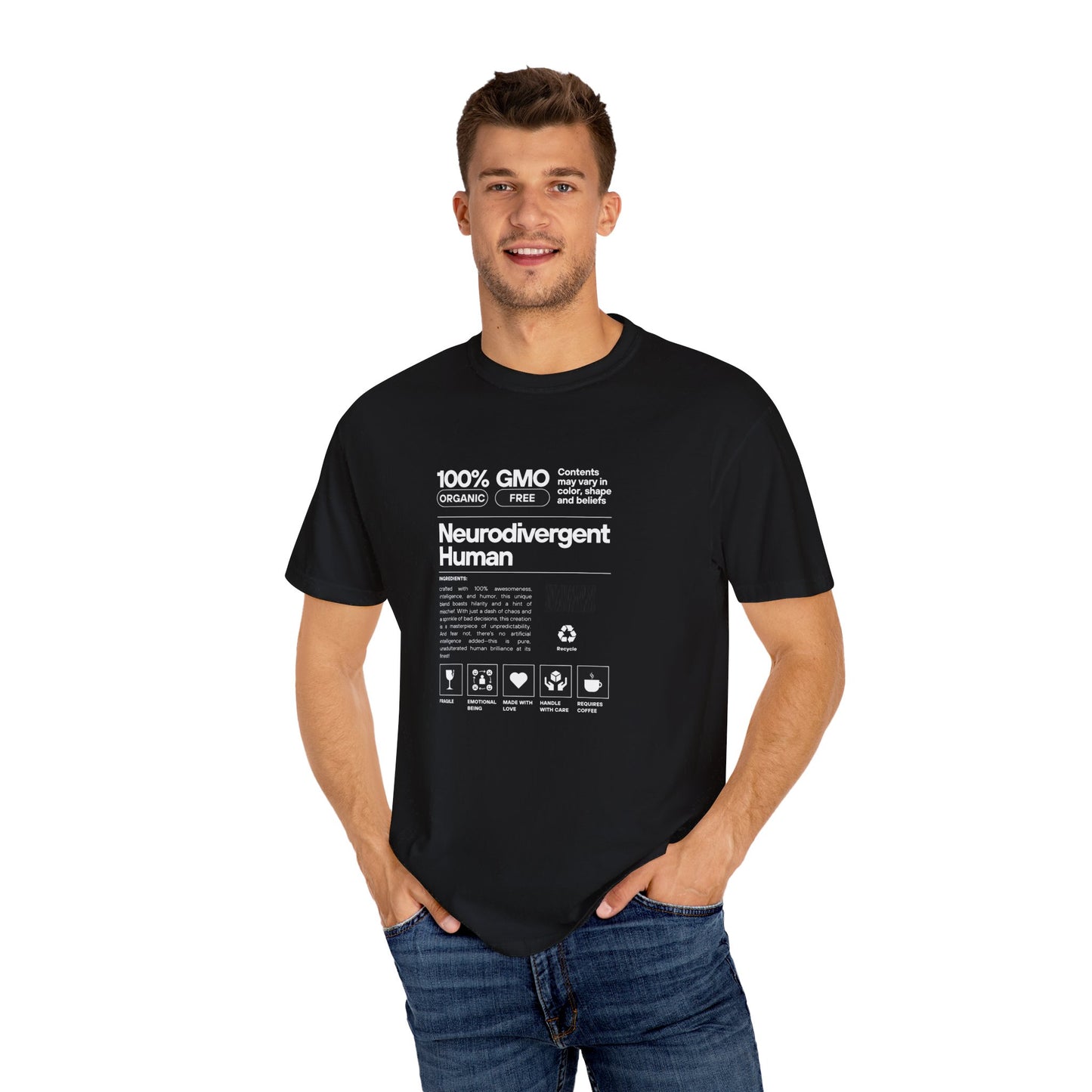 Neurodivergent Human Unisex Garment-Dyed T-shirt