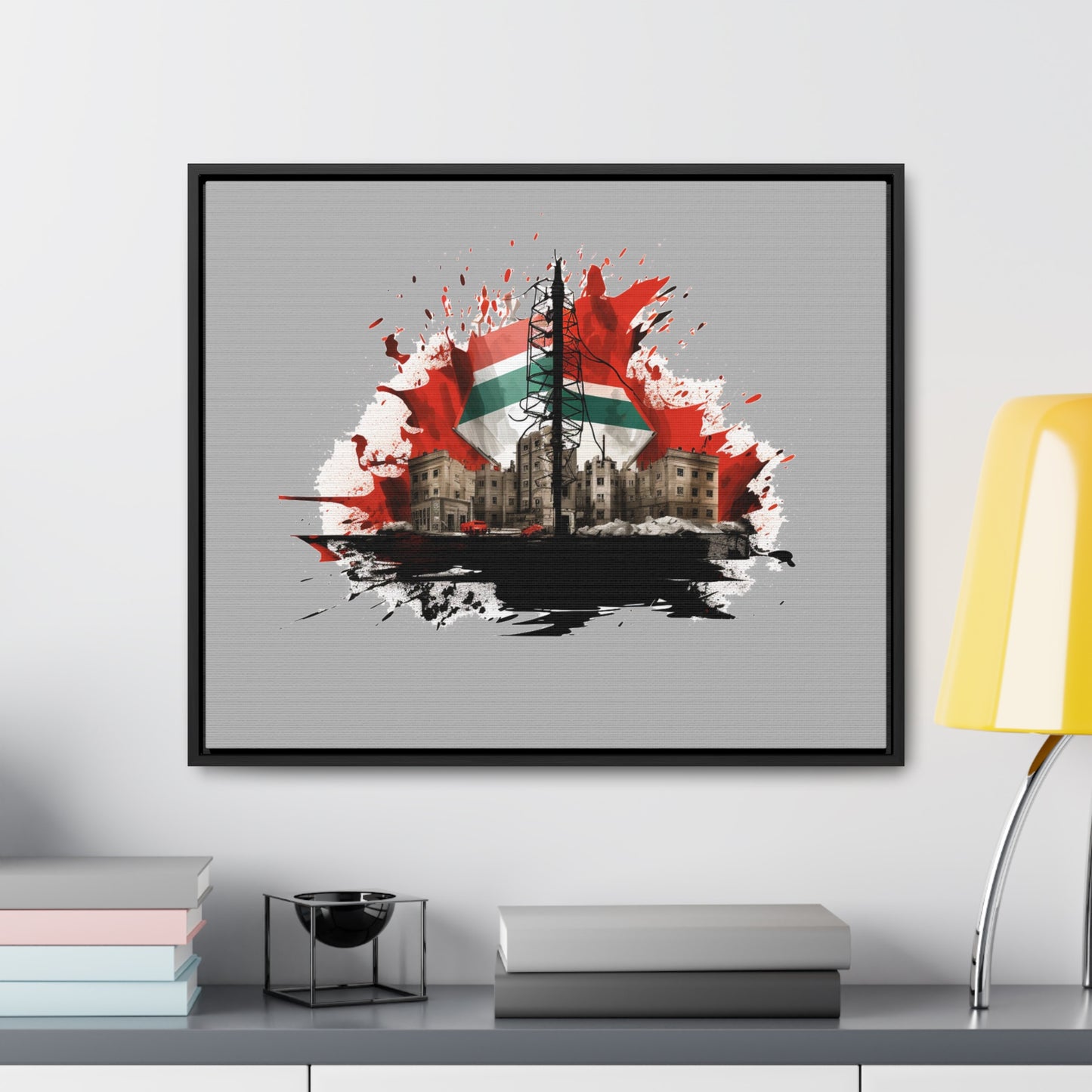 Canvas Wraps, Horizontal Frame, Palestine, Resist, Support the Cause in Style, Keffiyeh, Resistance, Free Palestine, Gaza, Palestine art