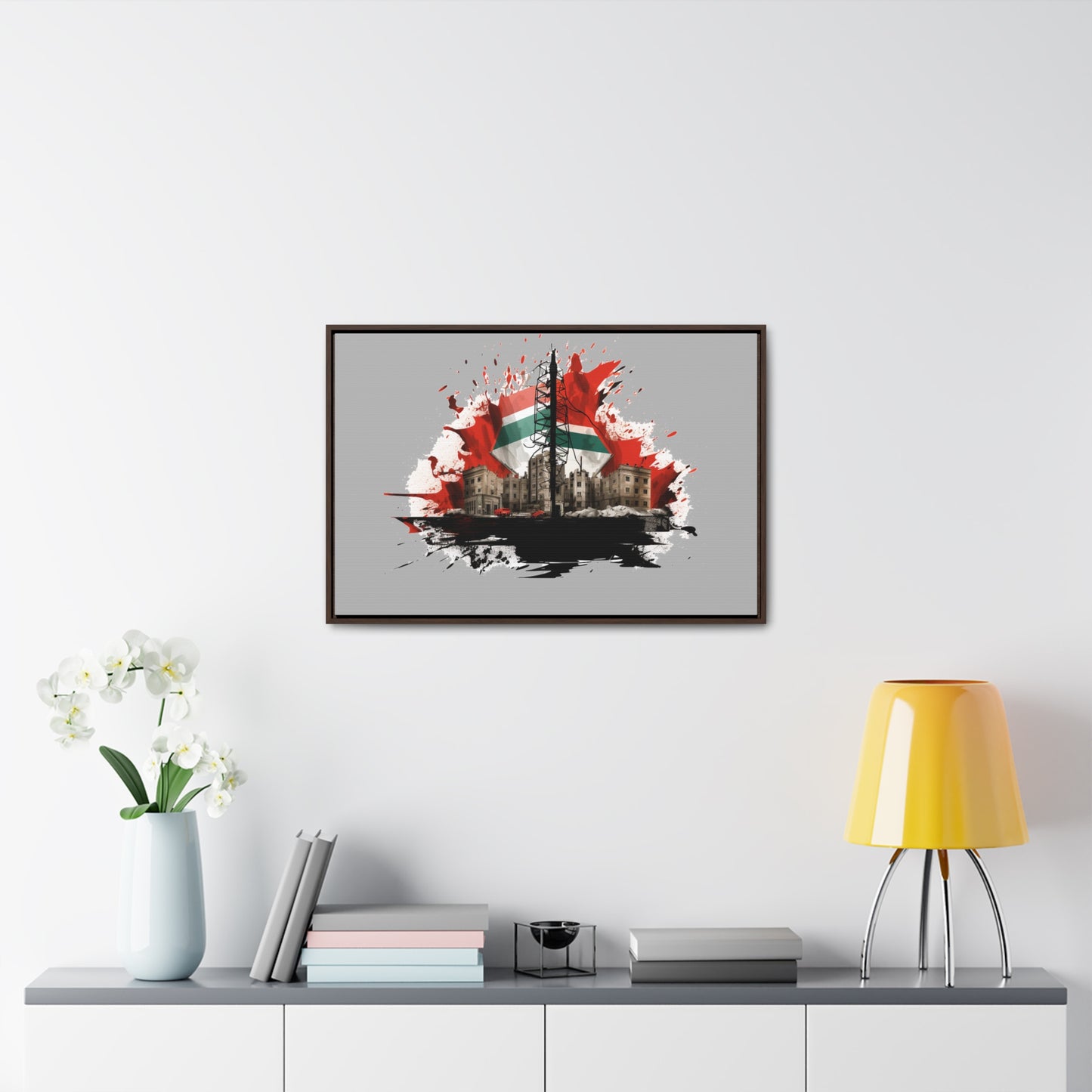 Canvas Wraps, Horizontal Frame, Palestine, Resist, Support the Cause in Style, Keffiyeh, Resistance, Free Palestine, Gaza, Palestine art