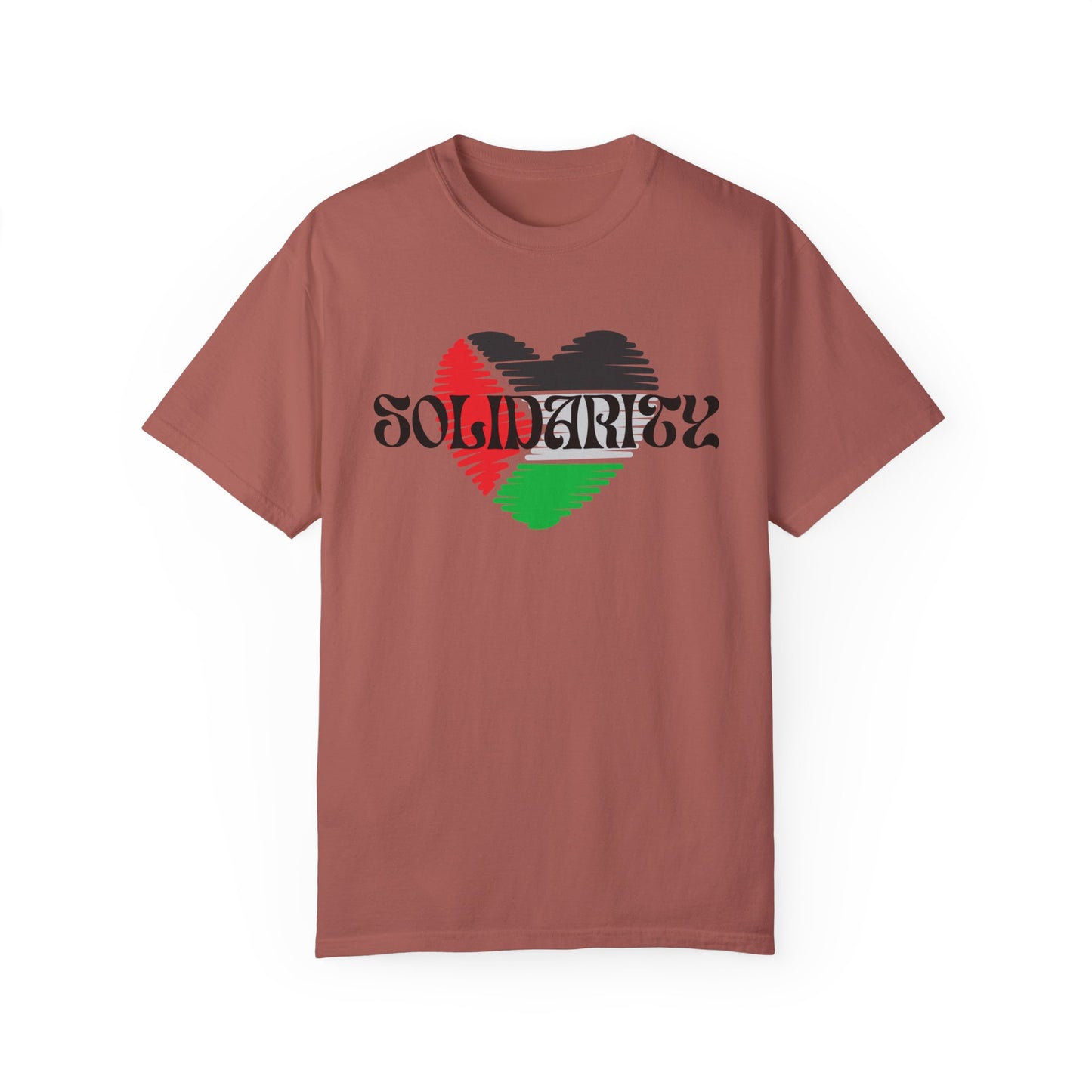 Palestine Spring Unisex heart flag solidarity Garment-Dyed solidarity T-shirt
