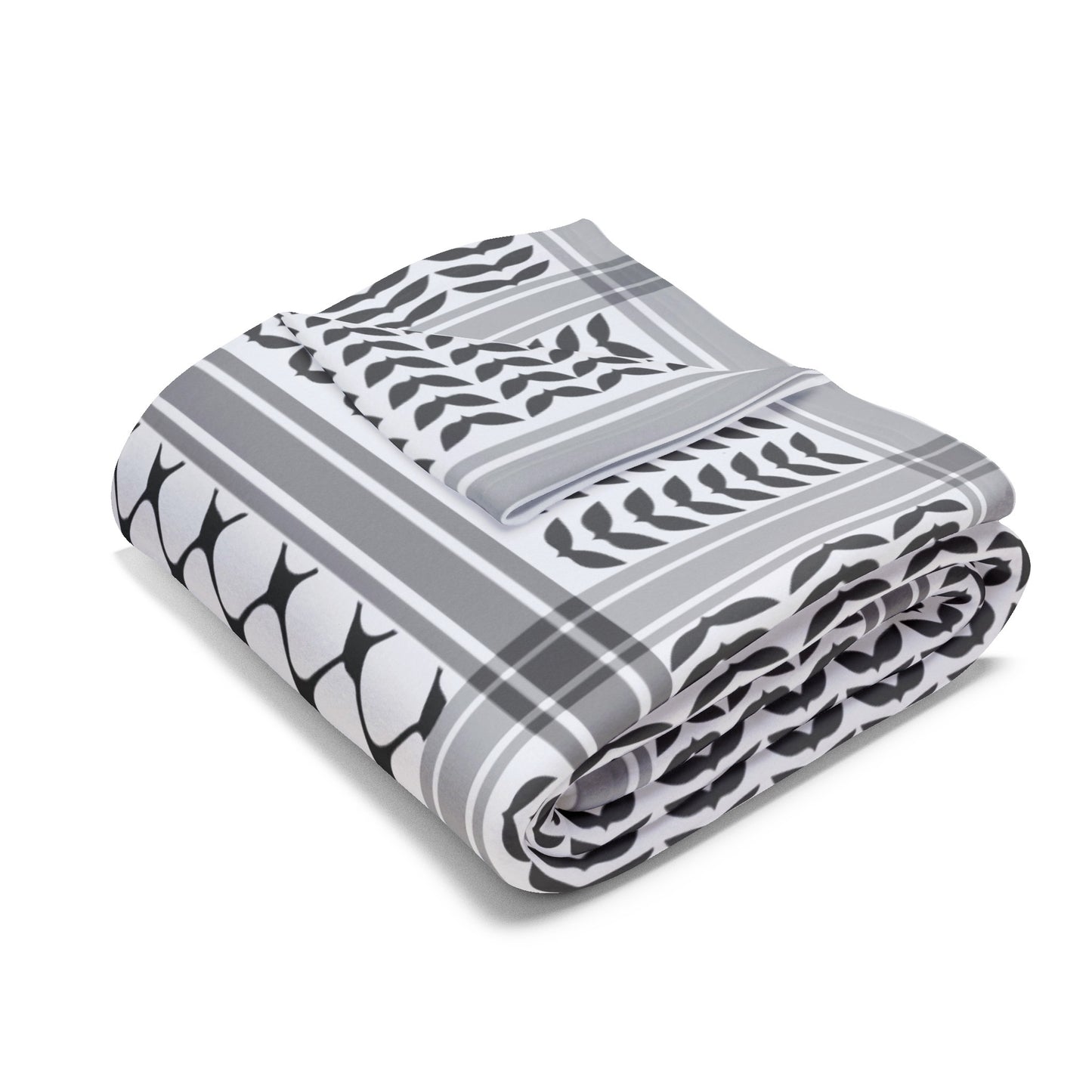 Arctic Fleece Blanket, Palestine, Arabic home comfortable decor shemagh keffiyeh