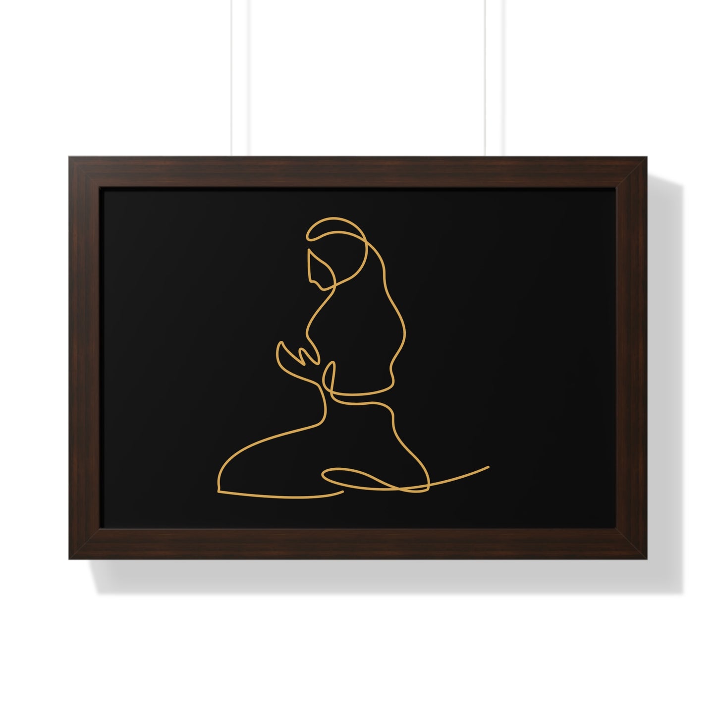 Framed Poster praying, Islam, Islam praying, women praying, Muslim woman, gift, Eid, Ramadan, decor, wall art, minimal art, Islam art
