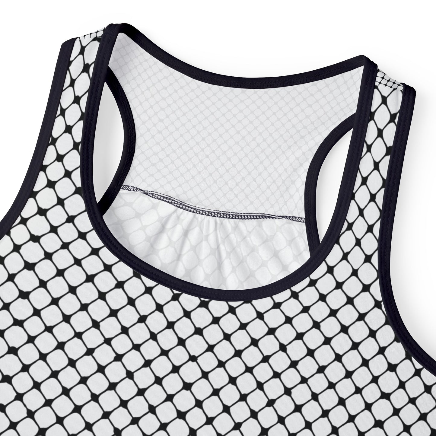 Black and White Kufiyah keffiyeh Print Women's Tank Top (AOP)