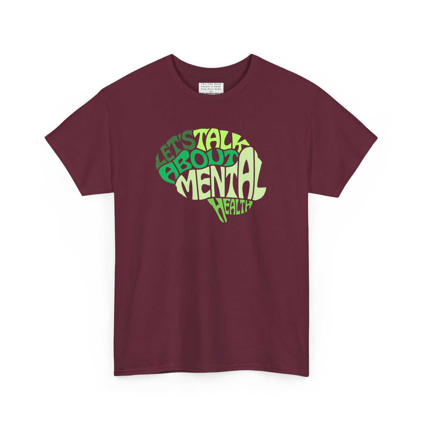 Lets talk about mental health Unisex Heavy Cotton Tee