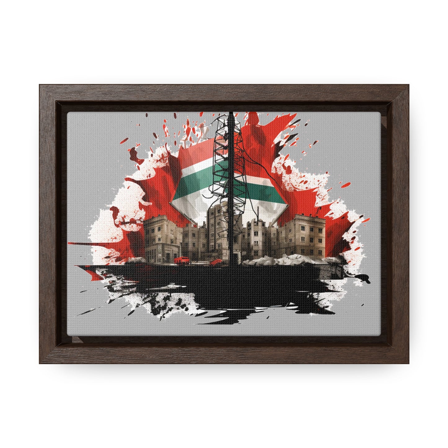 Canvas Wraps, Horizontal Frame, Palestine, Resist, Support the Cause in Style, Keffiyeh, Resistance, Free Palestine, Gaza, Palestine art