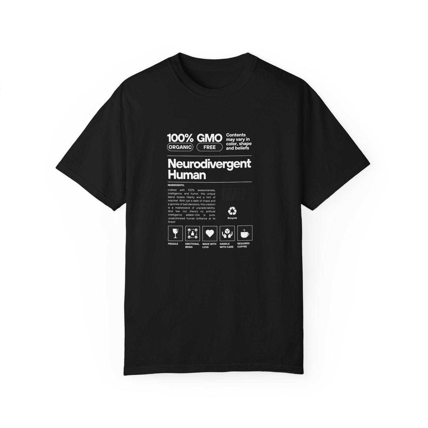 Neurodivergent Human Unisex Garment-Dyed T-shirt
