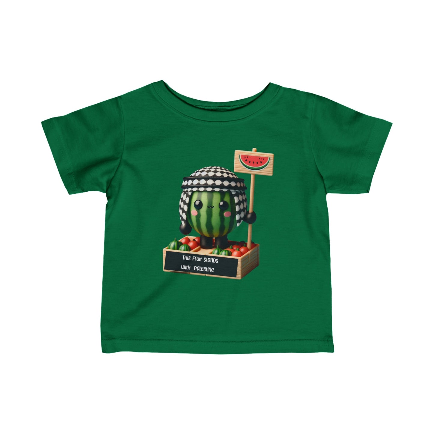 this fruit stands with Palestine watermelon Infant Fine Jersey Tee