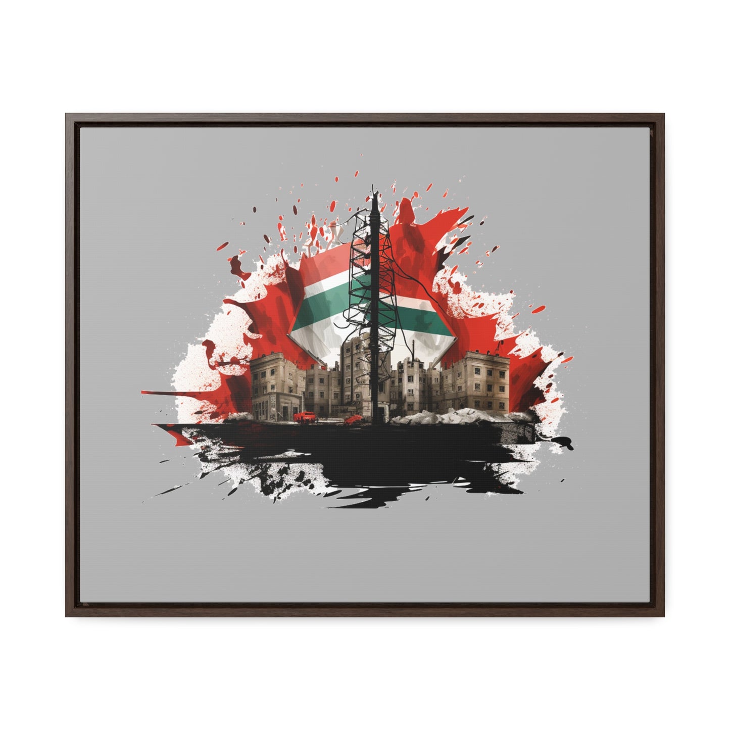 Canvas Wraps, Horizontal Frame, Palestine, Resist, Support the Cause in Style, Keffiyeh, Resistance, Free Palestine, Gaza, Palestine art