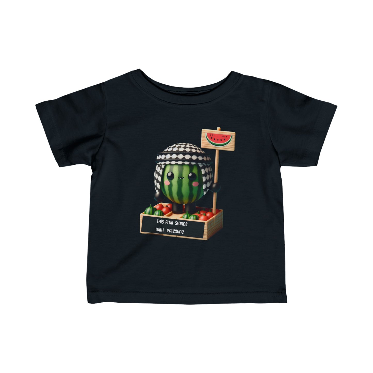 this fruit stands with Palestine watermelon Infant Fine Jersey Tee