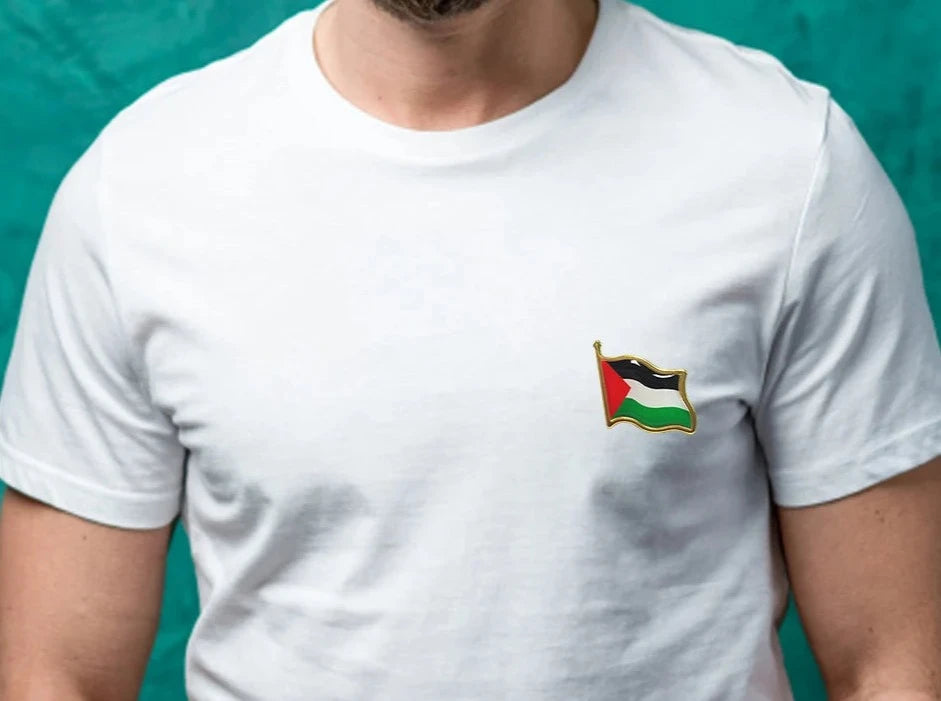 Palestine Flag pin Stainless Steel 1-10PCS