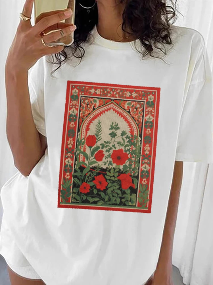 Palestine Floral Graphic Tee
