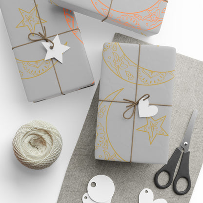 Wrapping Papers, Ramadan gift, Eid gift, holiday gift, Arabic, Islam, gift wrap, grey