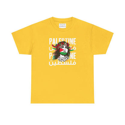 Unisex Heavy Cotton Tee, Palestine Flag, Resist, Arabic, Support the Cause in Style, Kuffiyeh, Keffiyeh, Resistance, Free Palestine