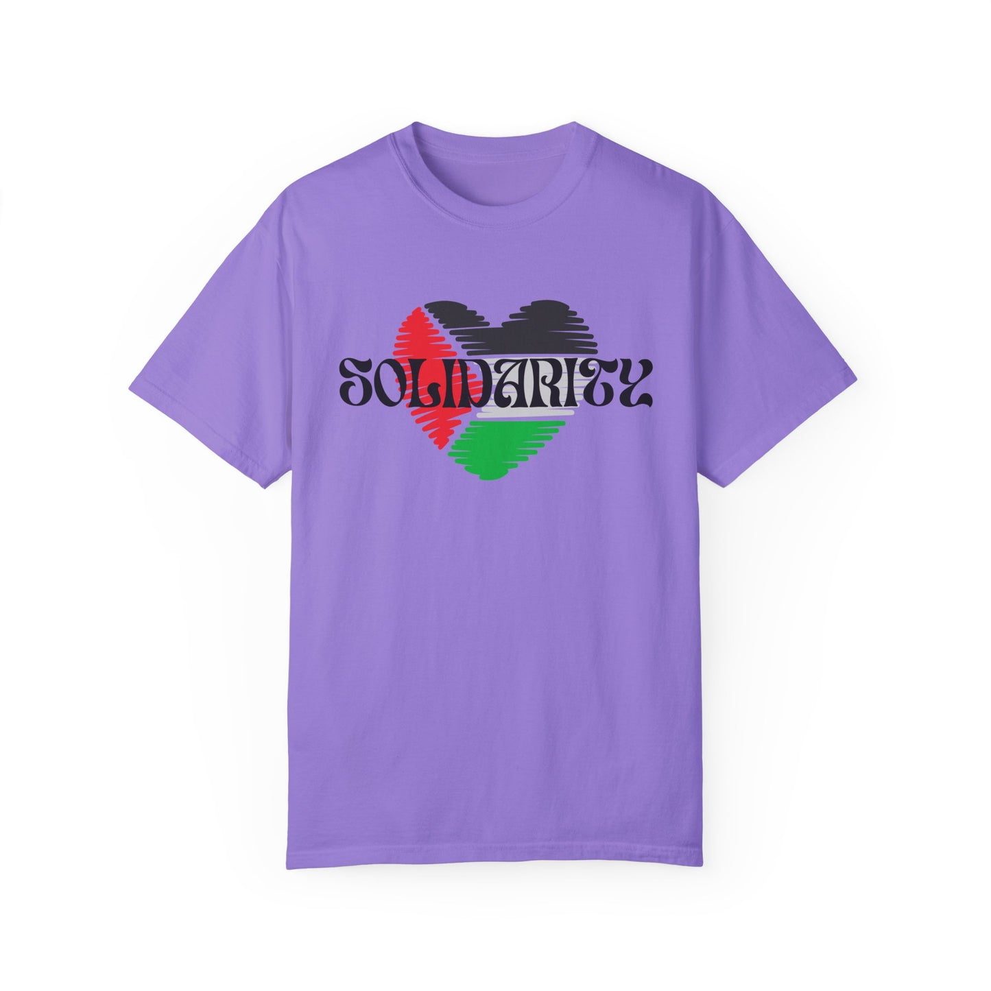Palestine Spring Unisex heart flag solidarity Garment-Dyed solidarity T-shirt