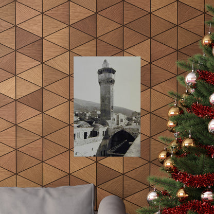Palestine's Great Mosque of Nablus Vintage photo Matte Vertical Posters