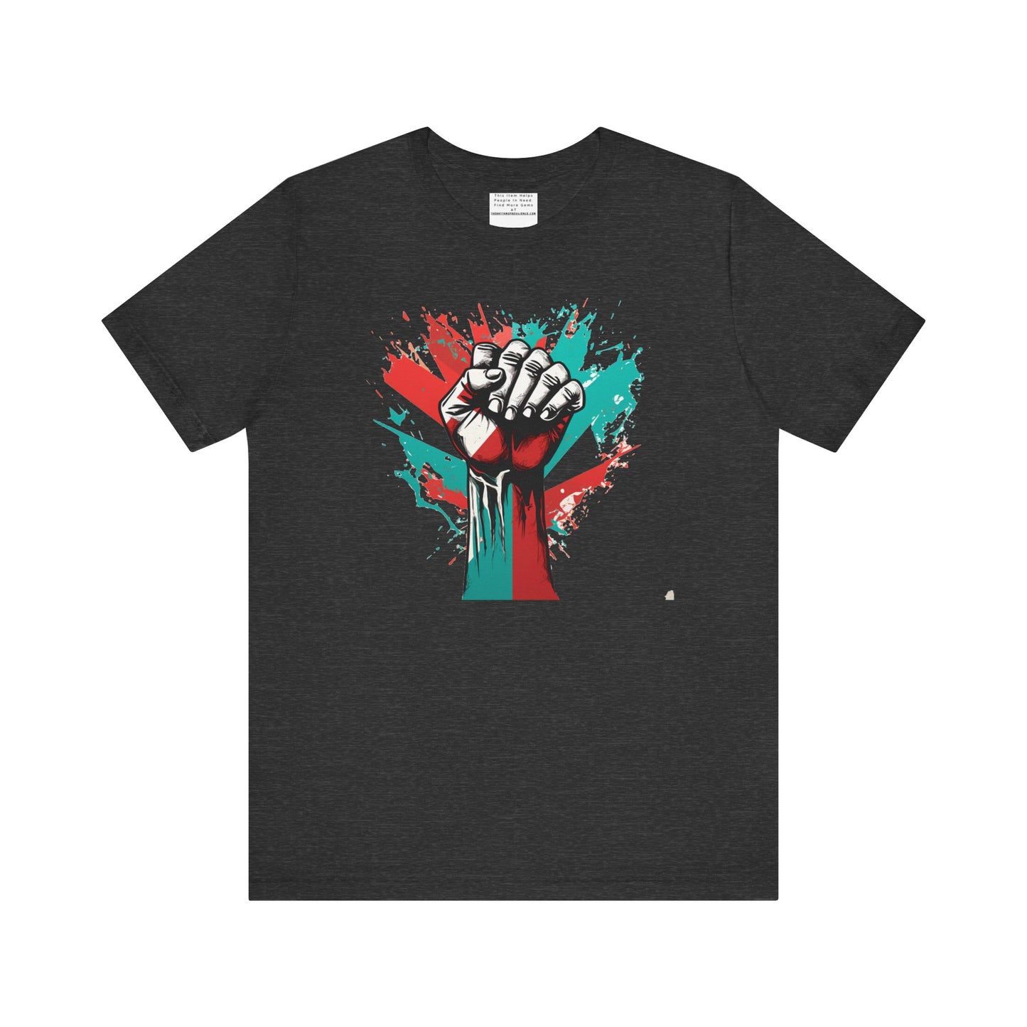 Unisex Jersey Tee, Palestine Resistance hand, Support the Cause, Keffiyeh,Free Palestine, Protest, support in style, Arabic writing, kufiyah