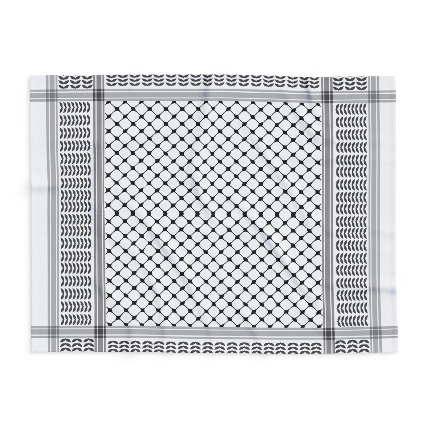Arctic Fleece Blanket, Palestine, Arabic home comfortable decor shemagh keffiyeh