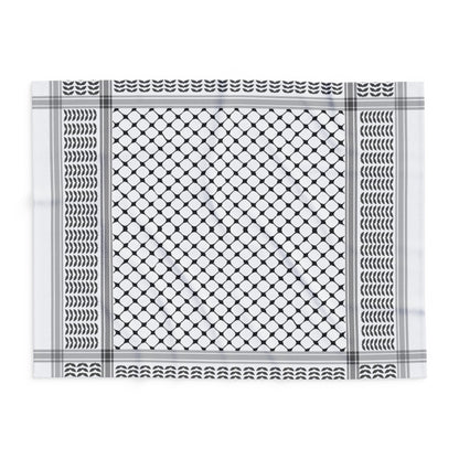 Arctic Fleece Blanket, Palestine, Arabic home comfortable decor shemagh keffiyeh