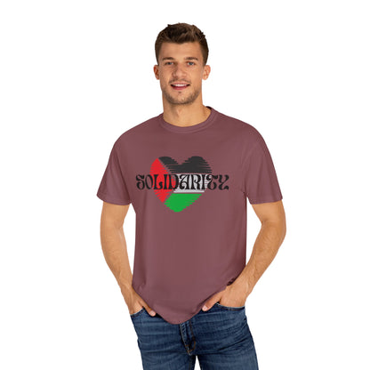 Palestine Spring Unisex heart flag solidarity Garment-Dyed solidarity T-shirt