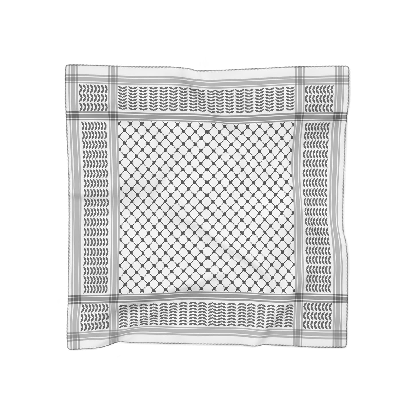 Black and White Kufiyah keffiyeh print  Poly Scarf