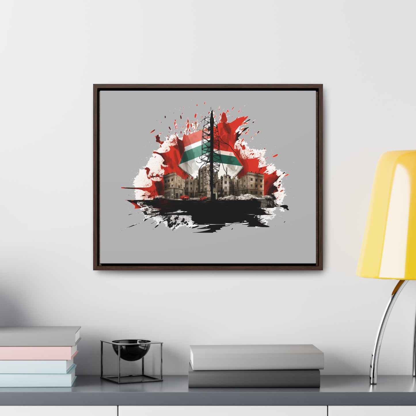 Canvas Wraps, Horizontal Frame, Palestine, Resist, Support the Cause in Style, Keffiyeh, Resistance, Free Palestine, Gaza, Palestine art