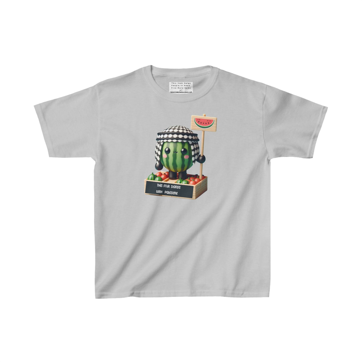 Kids "This fruit stand with Palestine" WATERMELON Heavy Cotton™ Tee
