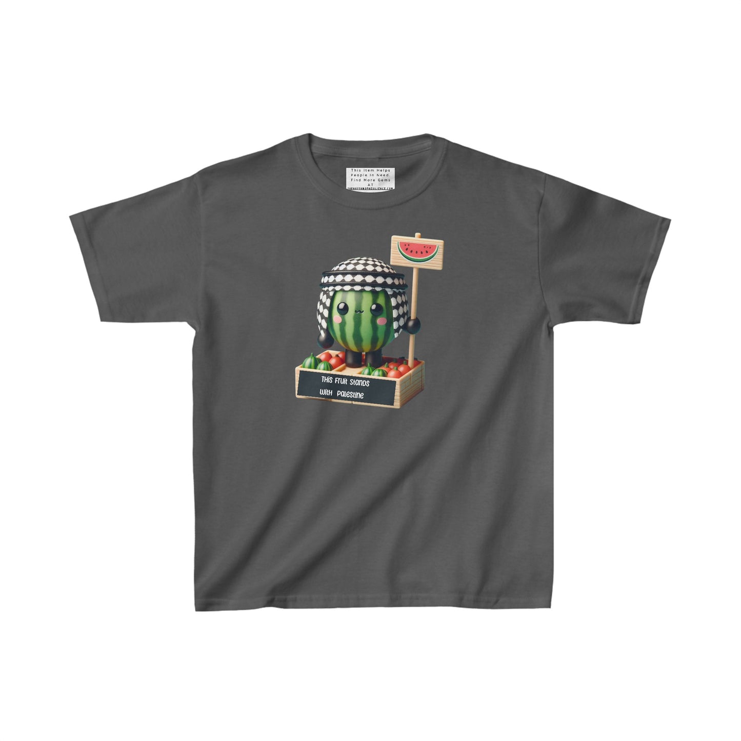 Kids "This fruit stand with Palestine" WATERMELON Heavy Cotton™ Tee