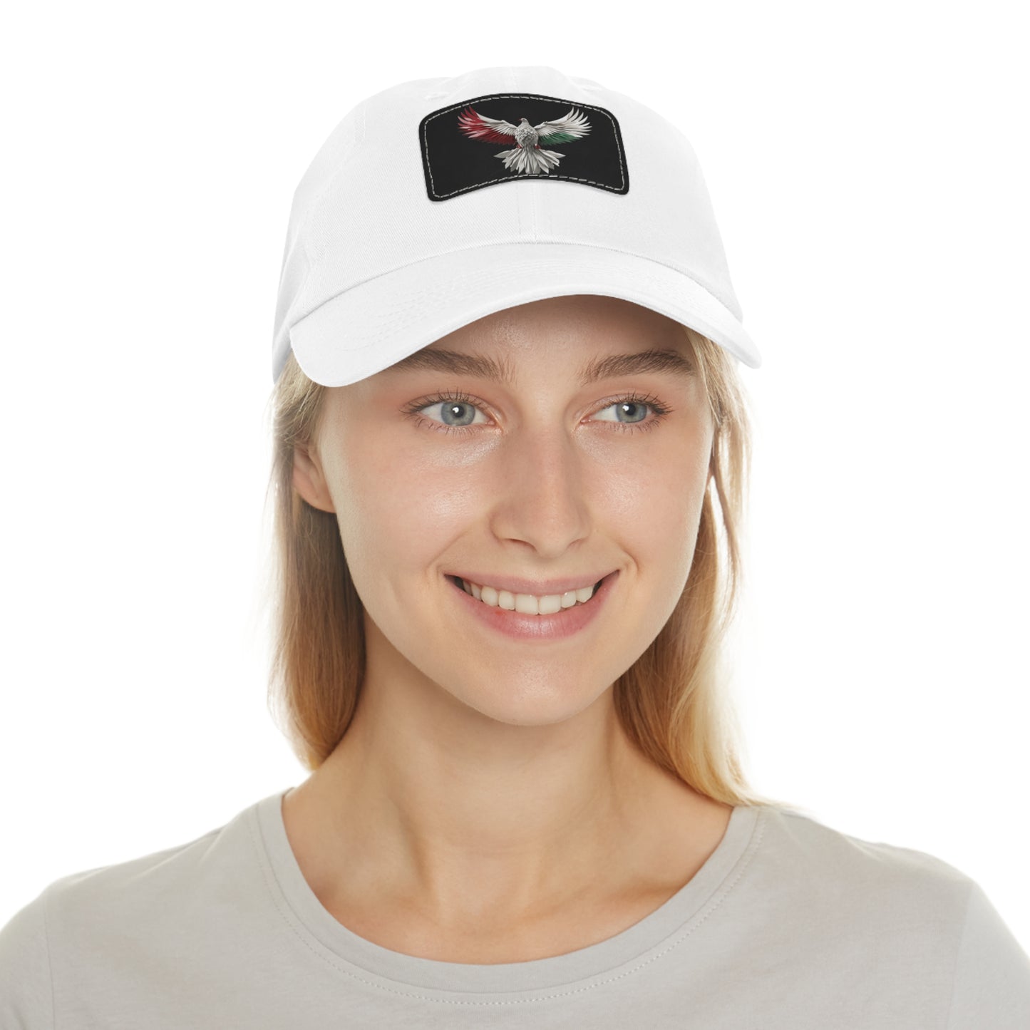 Dad Hat with Leather Patch, Unisex, free bird, Palestine, Resist, Arabic, Support the Cause in Style, Keffiyeh, Resistance, Free Palestine