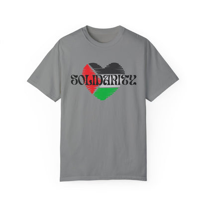 Palestine Spring Unisex heart flag solidarity Garment-Dyed solidarity T-shirt
