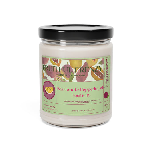 fruitful frenzy Scented Soy 9oz Candle, Mental Heath Awareness