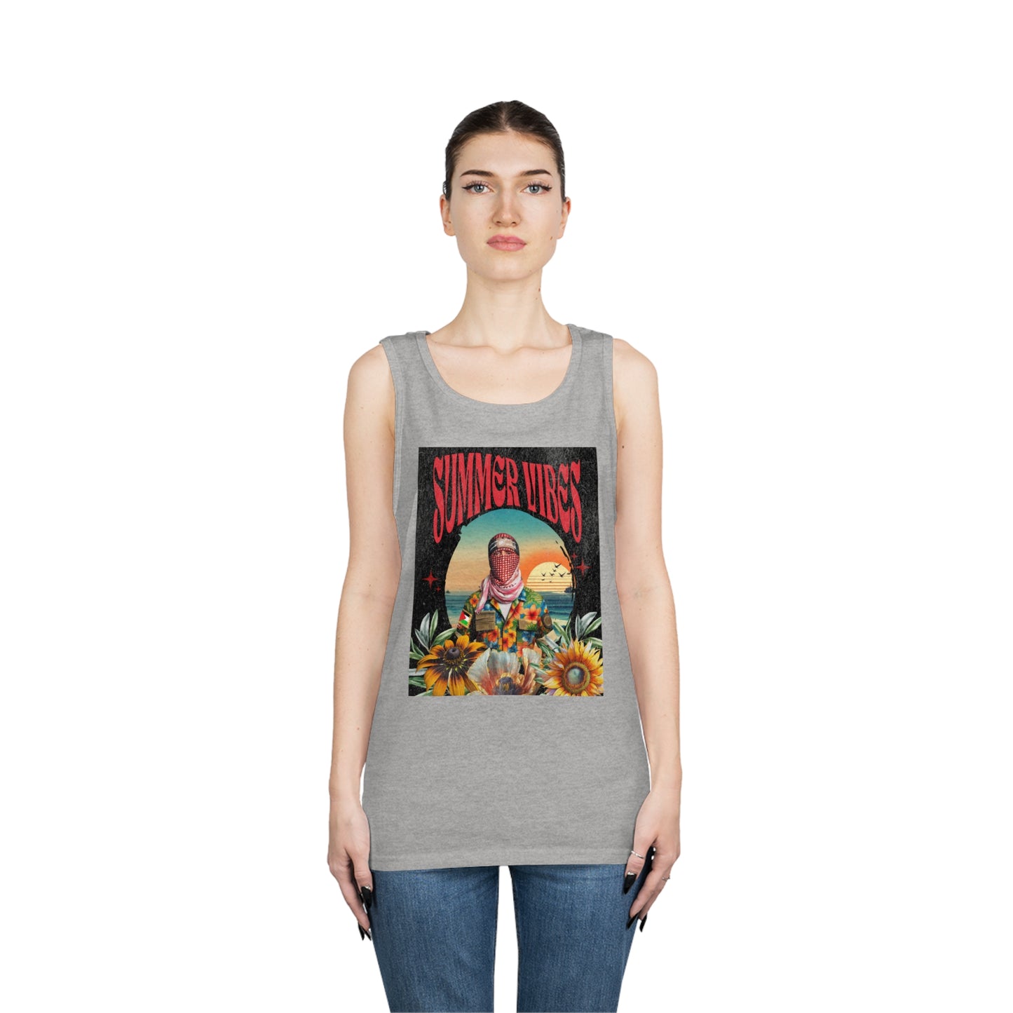 Summer Vibes Unisex Heavy Cotton Tank Top