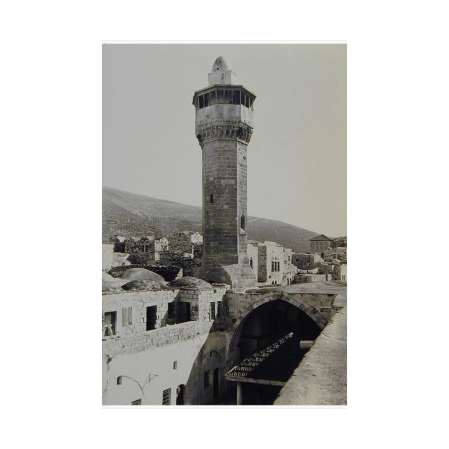 Palestine's Great Mosque of Nablus Vintage photo Matte Vertical Posters