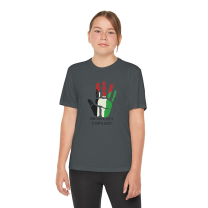 Youth from the Jordan to the Mediterranean coordinates Competitor Tee. Palestine will be Free!